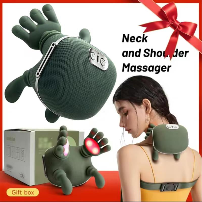 Neck Massager, Professional Handheld Shoulder Neck Massage Device, Realistic Touch, Three Speed Settings, Unisex, Christmas Gift